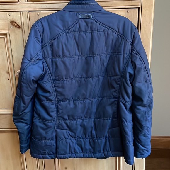 White Stone Jacket Navy Blue Medium Fully Lined Pockets - Picture 3 of 16